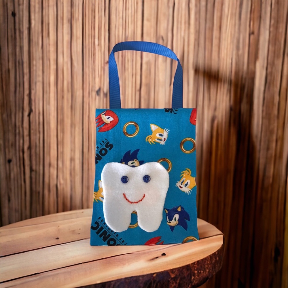 Sonic Rings Tooth Fairy Pillow, Tooth Fairy Keepsake, Tooth Fairy Door Hanger